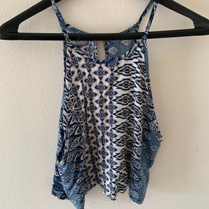 Patterned Crop Tank Top